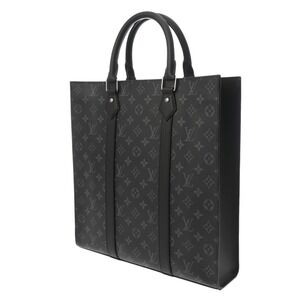 Louis Vuitton Handbag Monogram Plat Sac Black Eclipse Canvas